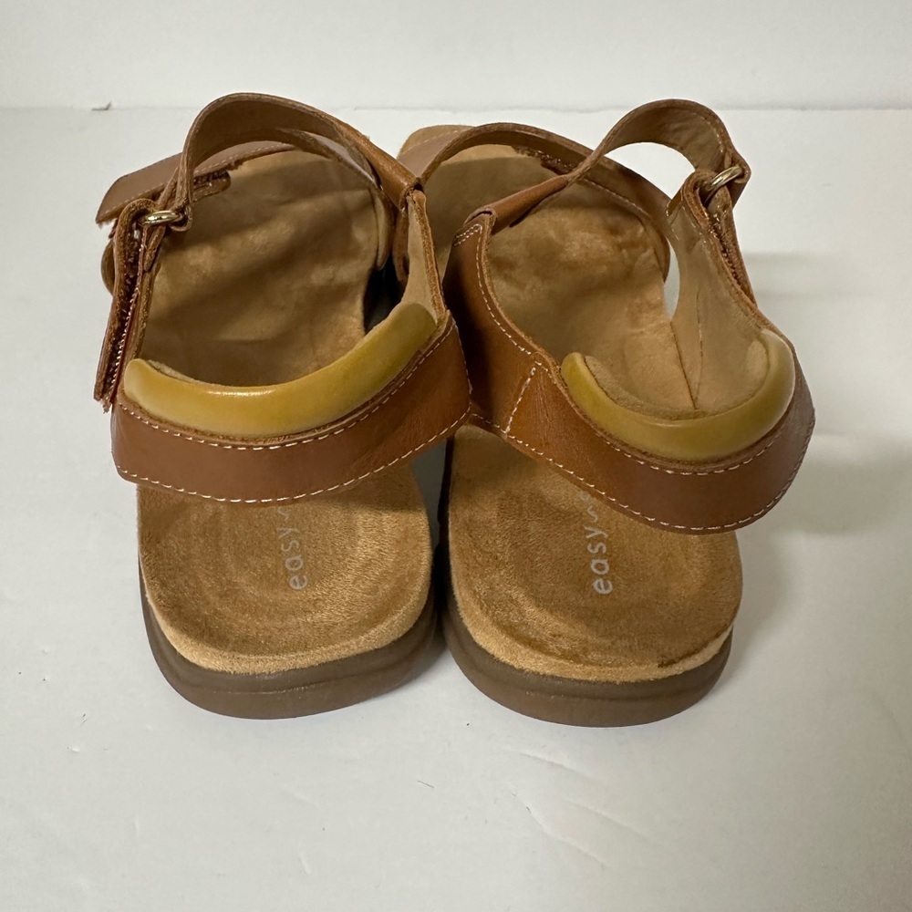 Easy Spirit Mavey Brown Leather Sandals Size 8.5 - Picture 5 of 7